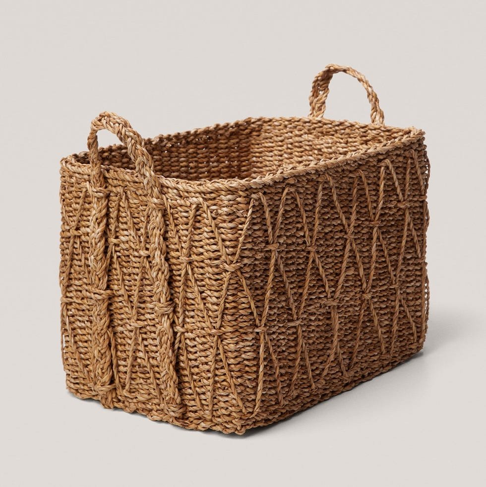 Square basket with handles 50x38cm