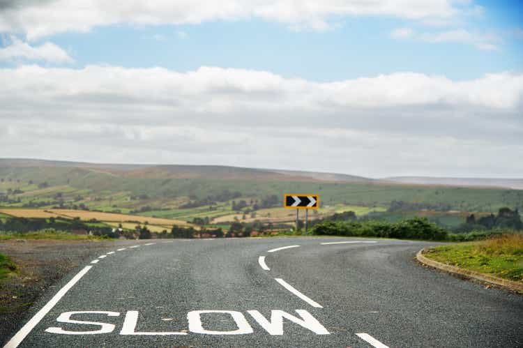 Sharp bend of road