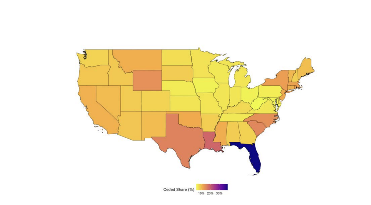 Map reinsurance exposure