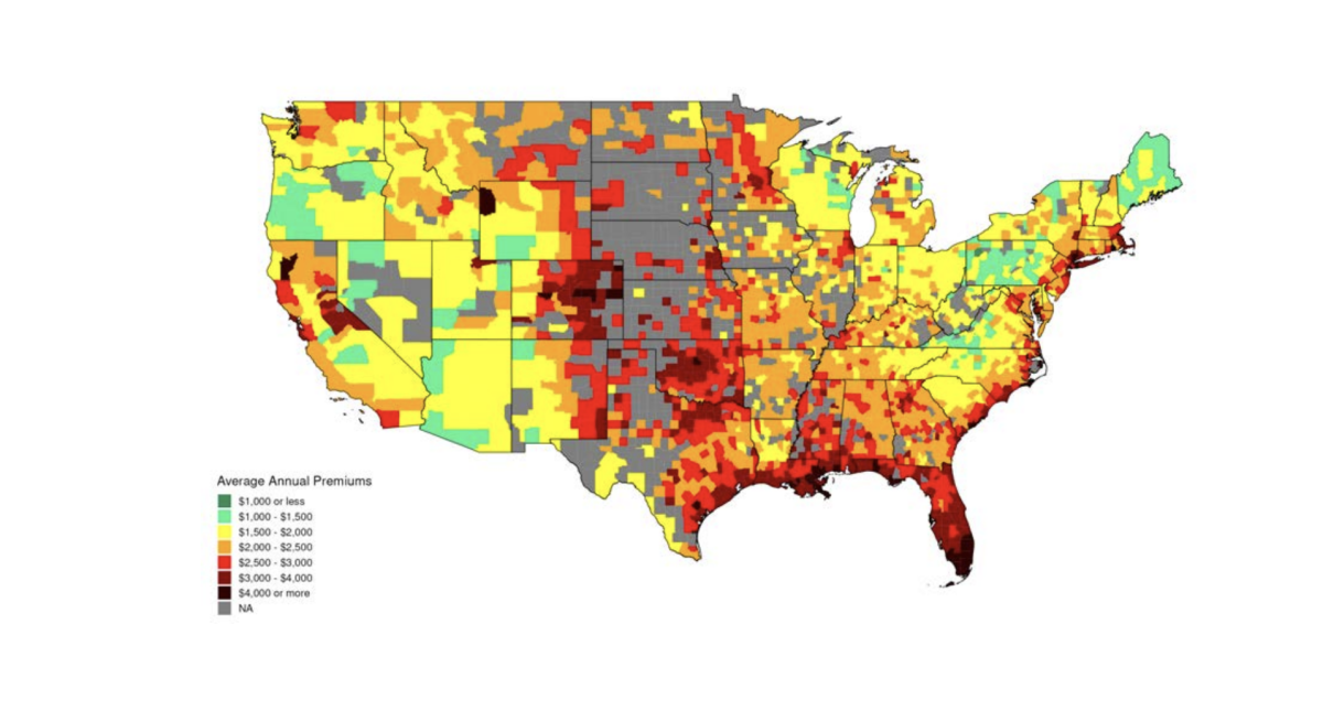 NBER Map US Insurance Premiums