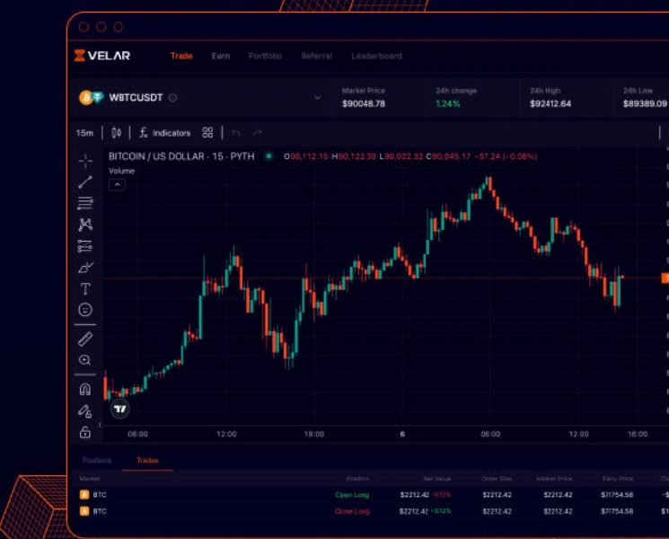 Velar lance le premier dex perpétuel natif bitcoin sur les piles