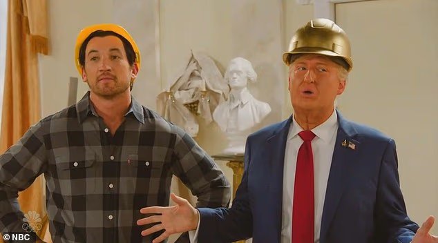 SNL pokes fun at Trump’s White House renovation with HGTV-style makeover as Miles Teller portrays Property Brothers in chaotic comedy skit